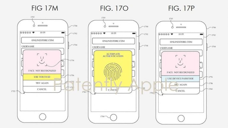 Apple, Face ID ve Touch ID’nin aynı iPhone üzerinde kullanılma fikrini patentledi